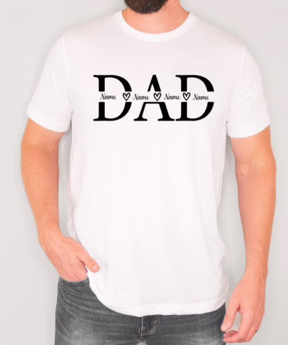 Personalized Dad Shirt With Kids Names, Custom dad Shirt, Father's Day Shirt, New Dad Gift, Customized Dad Shirt
