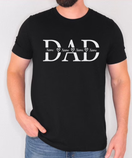 Personalized Dad Shirt With Kids Names, Custom dad Shirt, Father's Day Shirt, New Dad Gift, Customized Dad Shirt