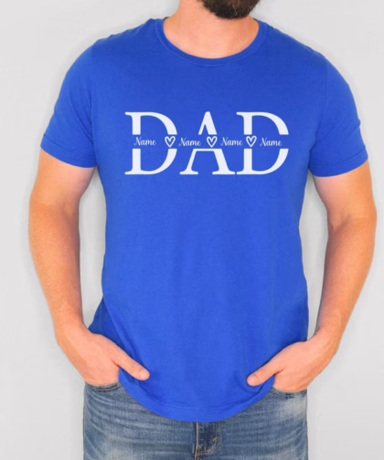 Personalized Dad Shirt With Kids Names, Custom dad Shirt, Father's Day Shirt, New Dad Gift, Customized Dad Shirt