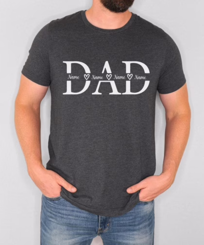 Personalized Dad Shirt With Kids Names, Custom dad Shirt, Father's Day Shirt, New Dad Gift, Customized Dad Shirt